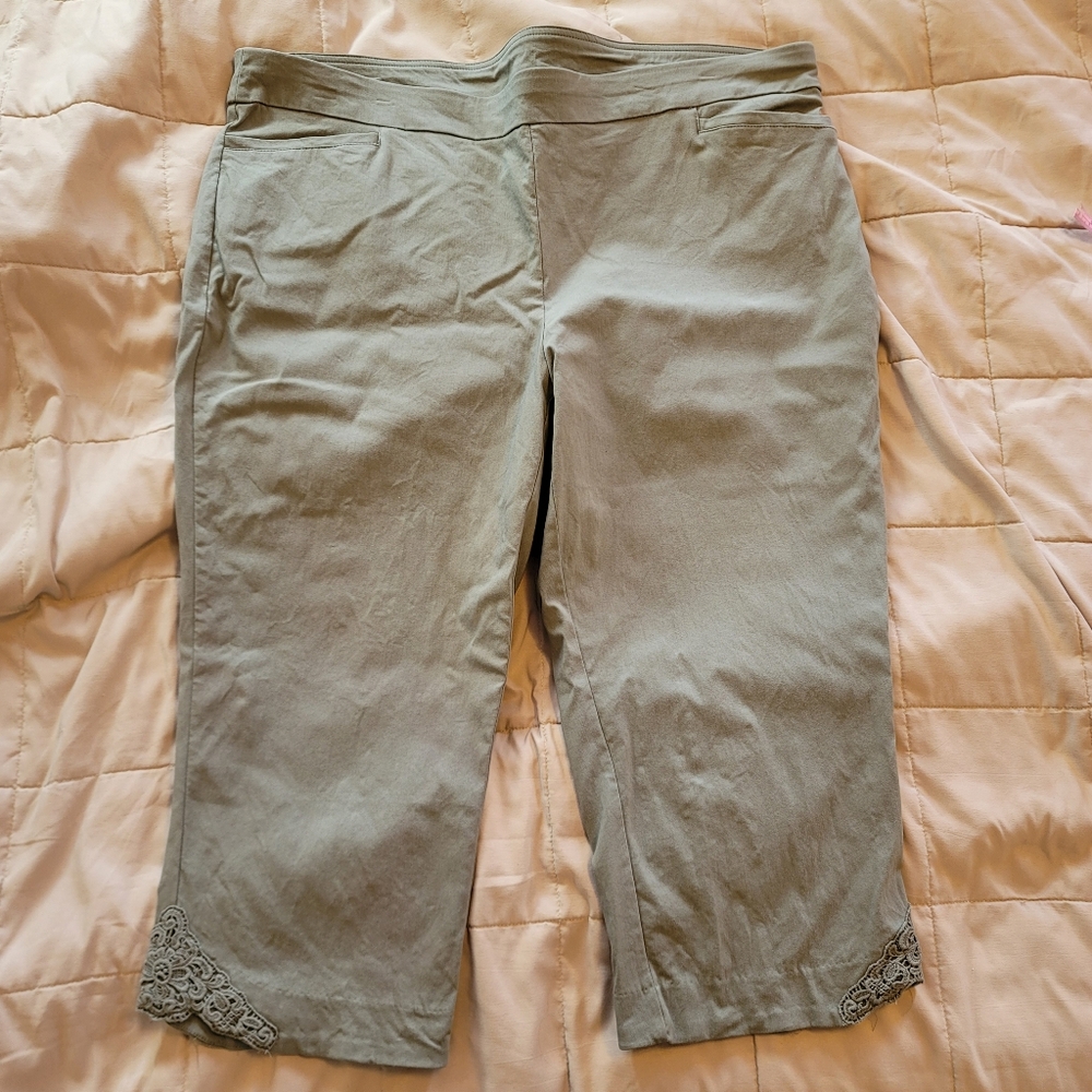 Briggs Green Capri Pants 20W
